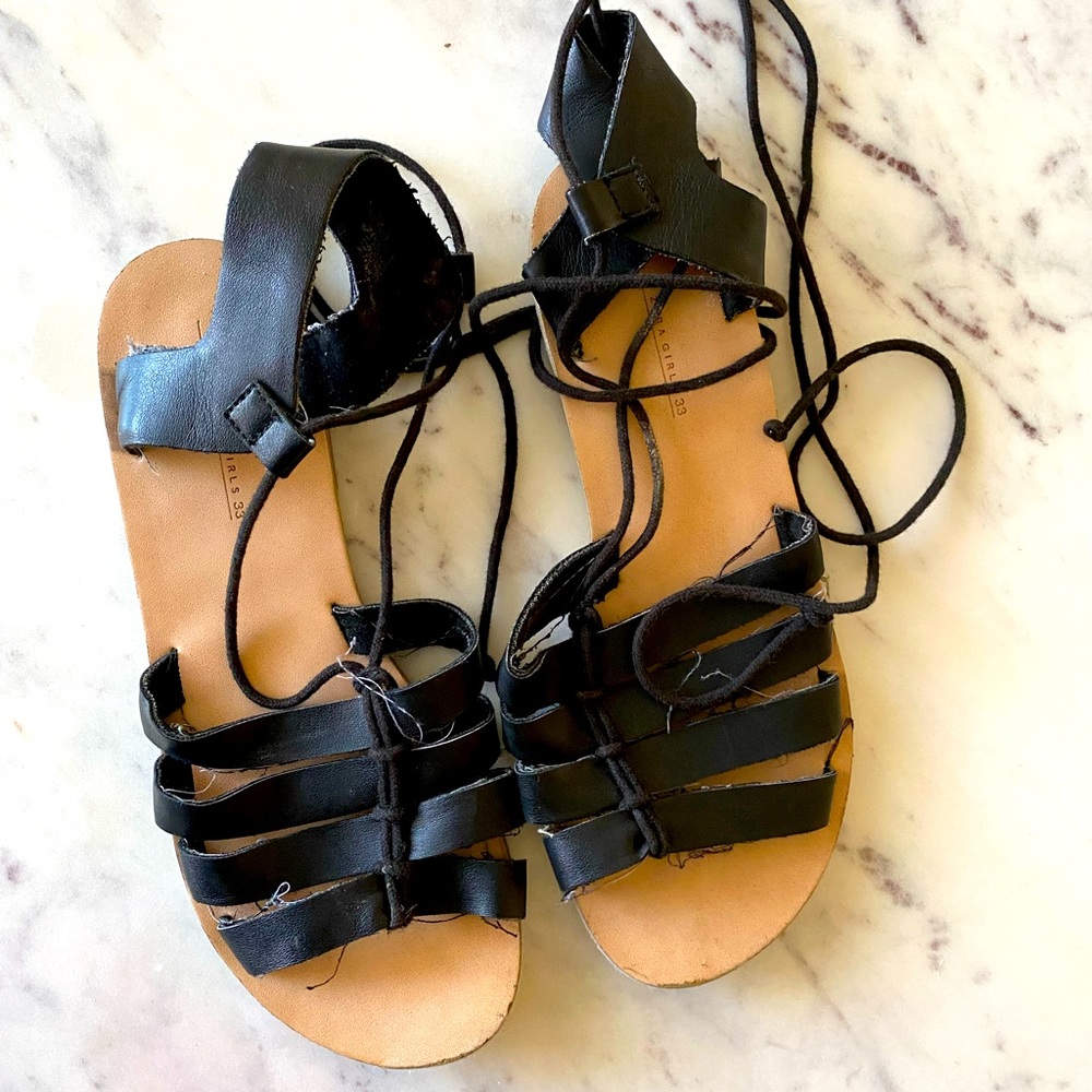 Lazes kids black sandals size 33